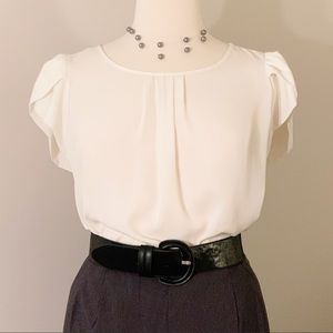 Torrid Chiffon Blouse with Tulip Sleeves